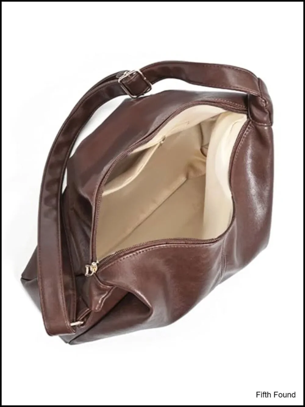 Faux Leather Hobo Shoulder Bag Adjustable Strap Women's Purse